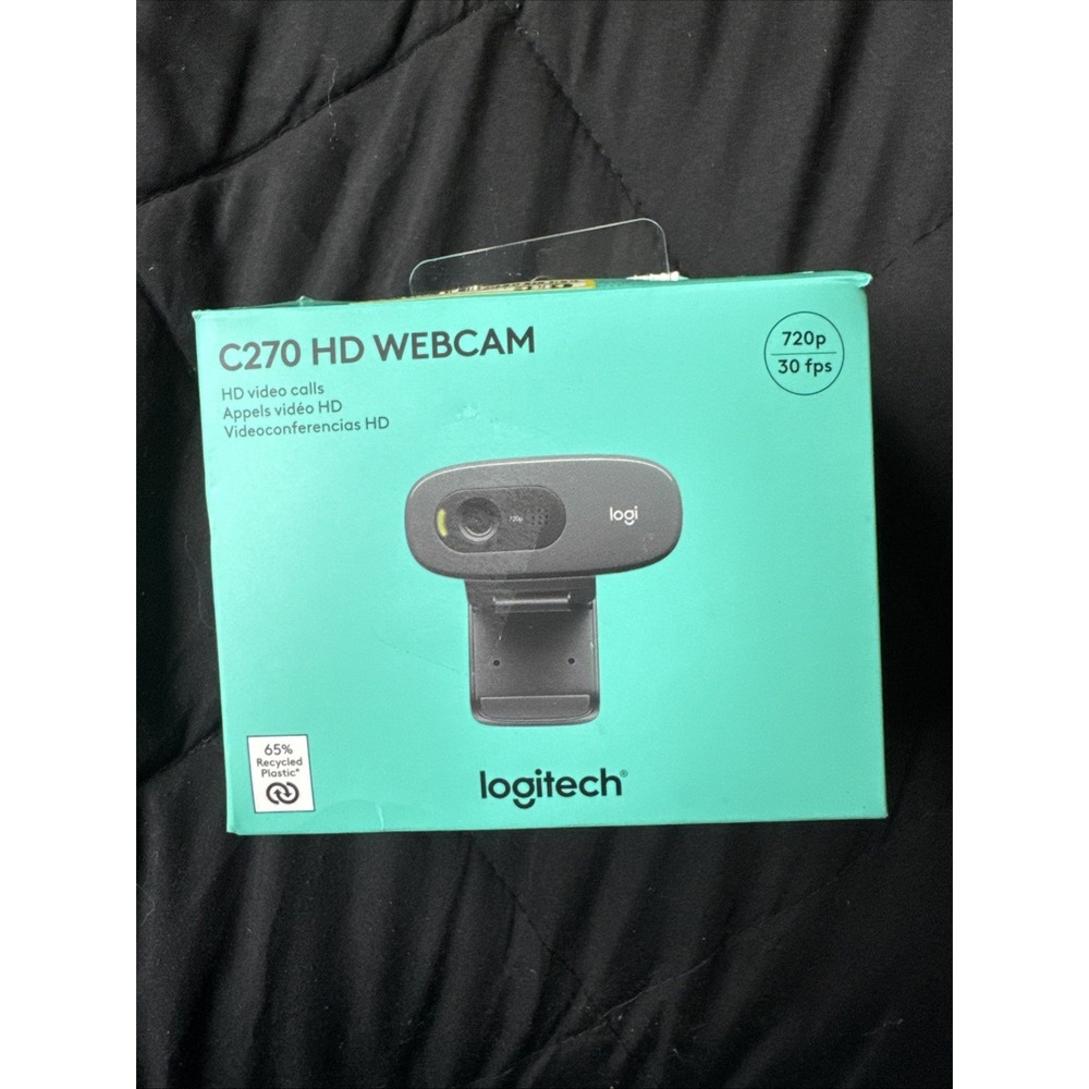 Logitech C270 Web Camera Unisex OS Black Like New 720p HD 960-000694